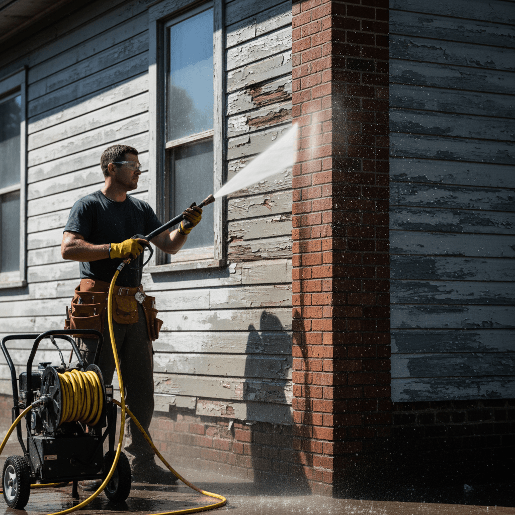Exterior surface preparation and cleaning