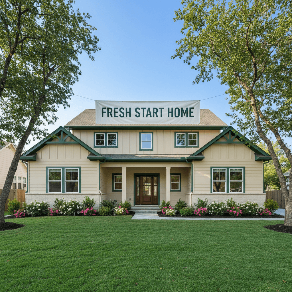 Completed exterior painting project showcasing fresh results