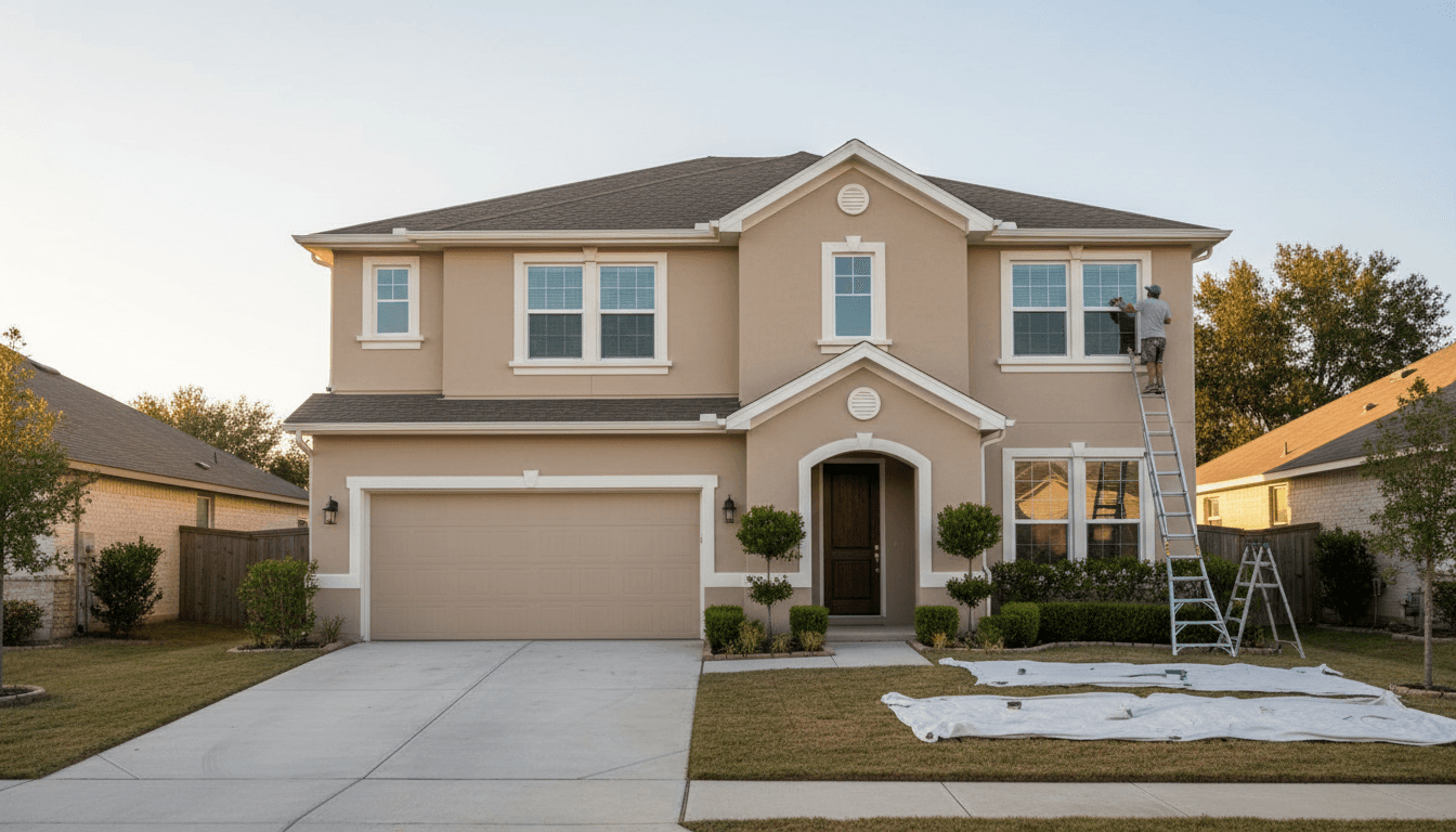 Completed exterior painting project on a Syracuse home