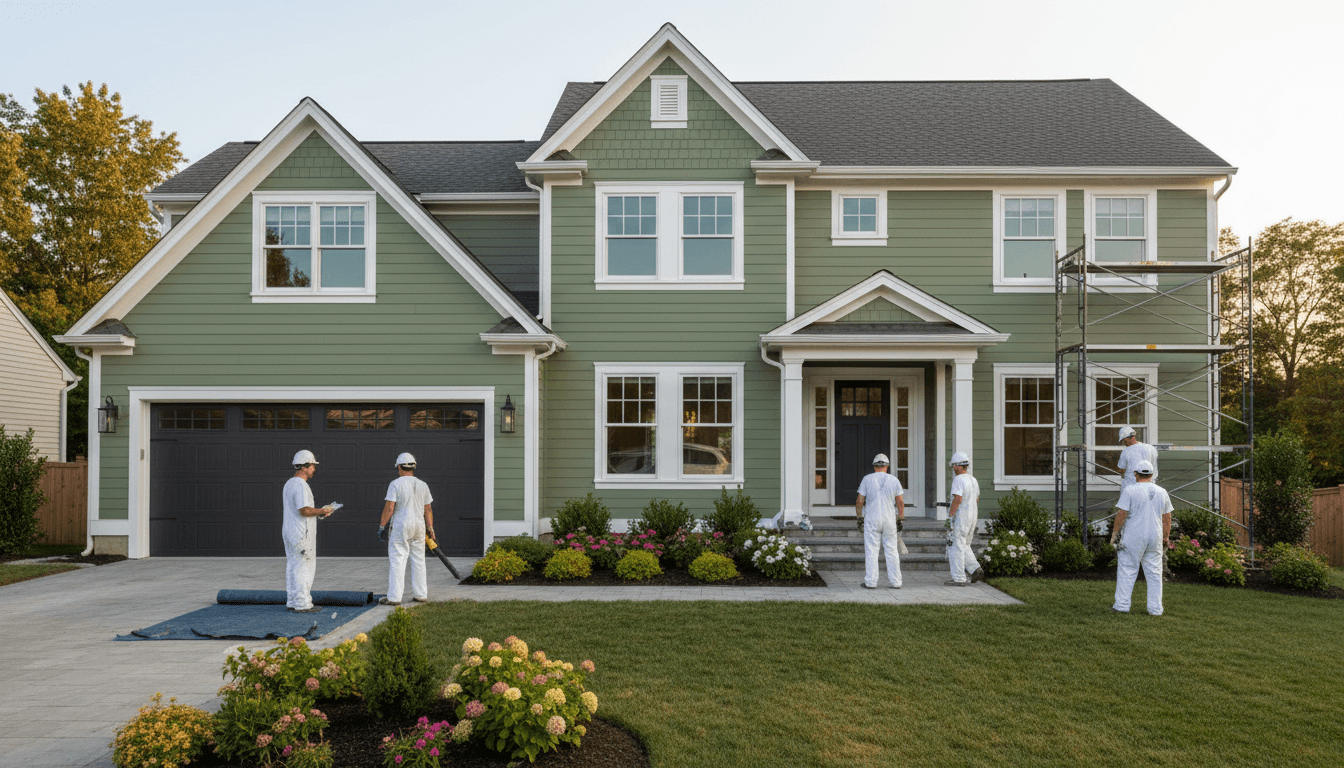 After: freshly painted home with vibrant color and renewed appearance